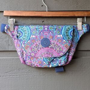 Kipling Colorful Kaleidoscope Cross Body Fanny Pack Waist Belt